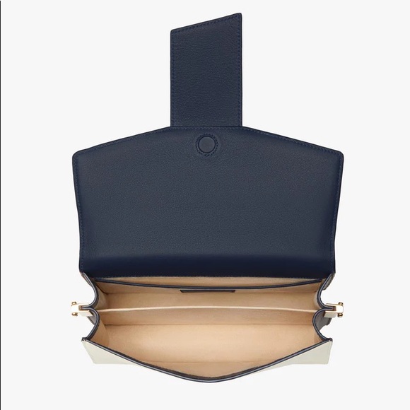 Strathberry Crescent Shoulder Bag in Navy/Vanilla/Burgundy - Picture 14 of 14